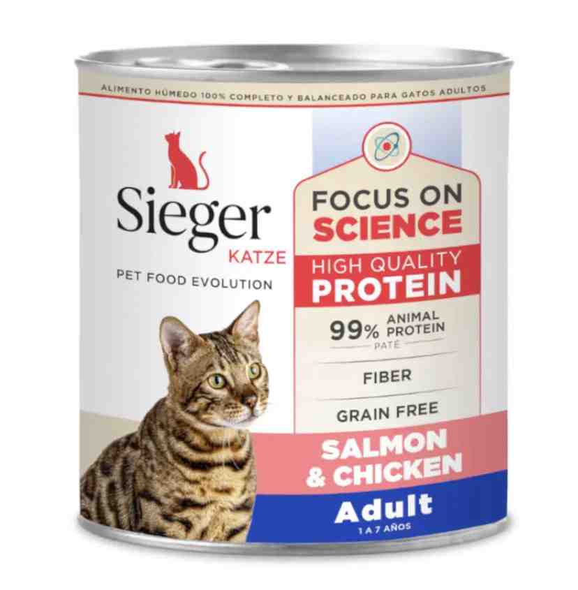LATA SIEGER  SALMON Y CHICKEN 340 GM 